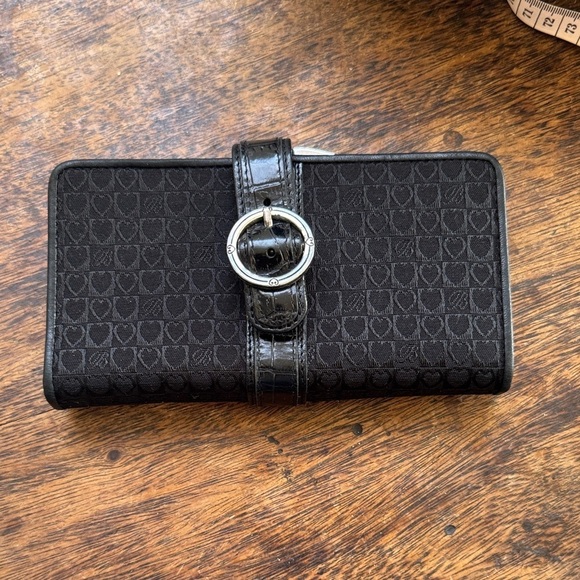 Brighton Handbags - Brighton Black Heart Pattern Wallet